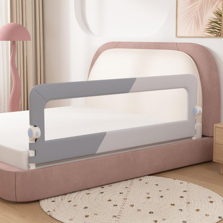BabyBloom Shop Bettgitter für Babys ohne Montage, faltbar, grau, Länge: 190 cm
