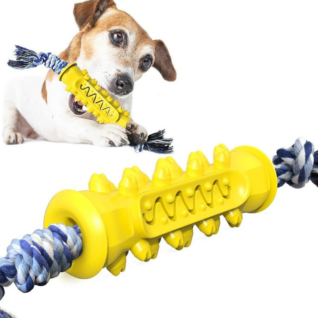 Hundespielzeug Beißring Beißstab mit Seil - Bild 1