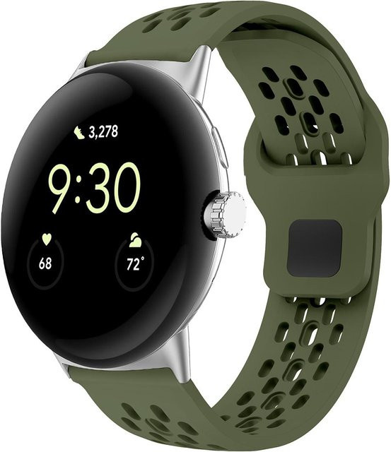 Uhrenarmband Silikon, Schwarz, Unisex - Bild 1
