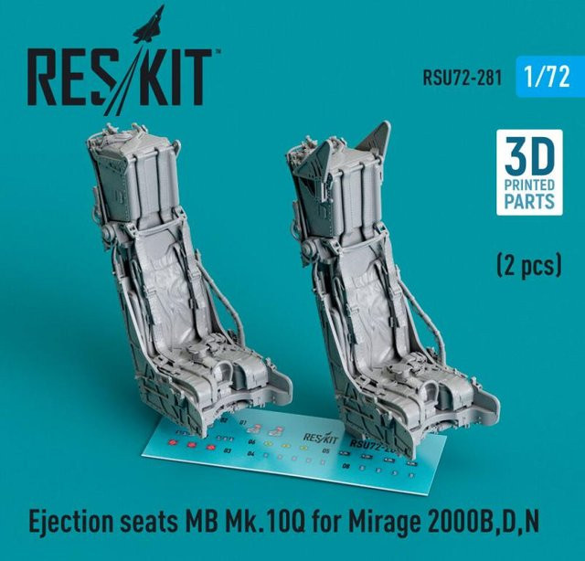 ResKit Models Ejection seats MB Mk.10Q for Mirage 2000B,D,N, 2-teiliges Set - Bild 1