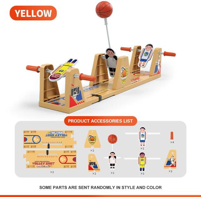 Binchi Outdoor Equipment Tisch-Volleyball-Schussspiel Set, Fußball Basketball Desktop Kampfspielzeug, für Zwei-Spieler-Wettkampfspiel, beige - Bild 1