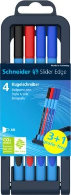 Schneider Slider Edge Kugelschreiber Mix-Set XB mit 4 Stück in Schwarz, Rot und Blau - Bild 3