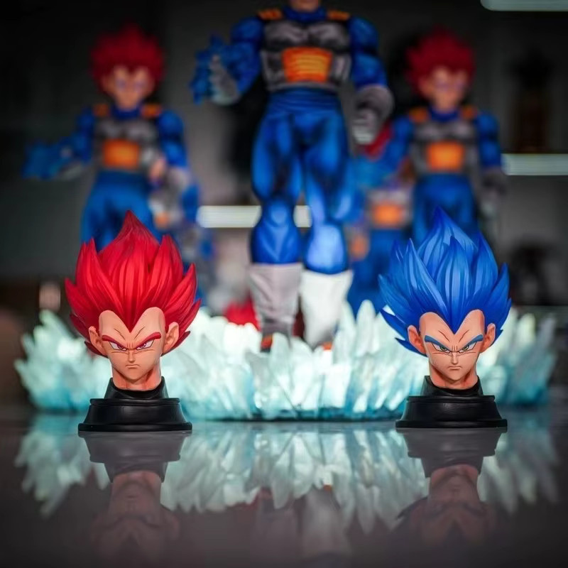 JT Studio Dragon Ball Z Super Blue Vegeta Goku Doppelköpfige Statue, Actionfigur, Blau, Kunststoff - Bild 2
