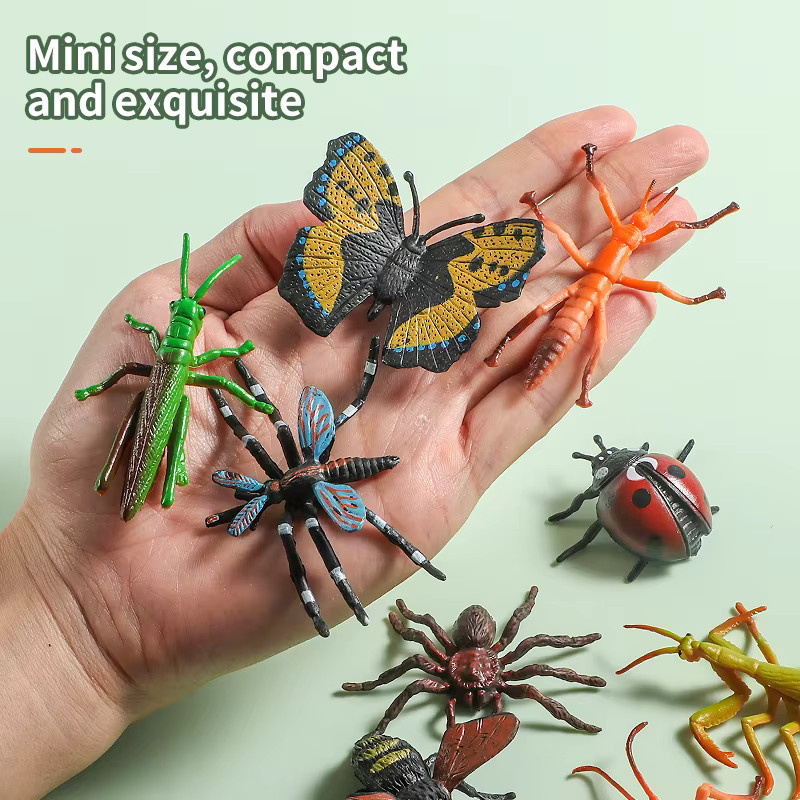 XIALIBAOMOWAN Mini-Insektenstatuen-Set, Lernspielzeug, 12-teiliges Set - Bild 6
