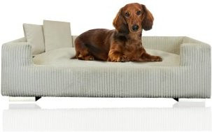 Rohrschneider Hundesofa aus Cord in Beige mit abnehmbarem Bezug - Bild 1