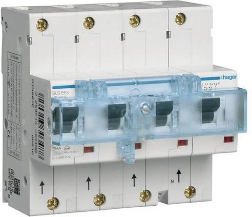 Hager HTN663C Hauptleitungsschutzschalter 4polig 63A 400V in Weiß - Bild 1
