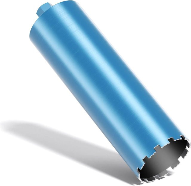 Wiltec Shark Diamantbohrkrone für Beton, Durchmesser: 13,2 cm, Länge: 45 cm, Anschluss: 1 1/4 Zoll, Farbe: Blau - Bild 1