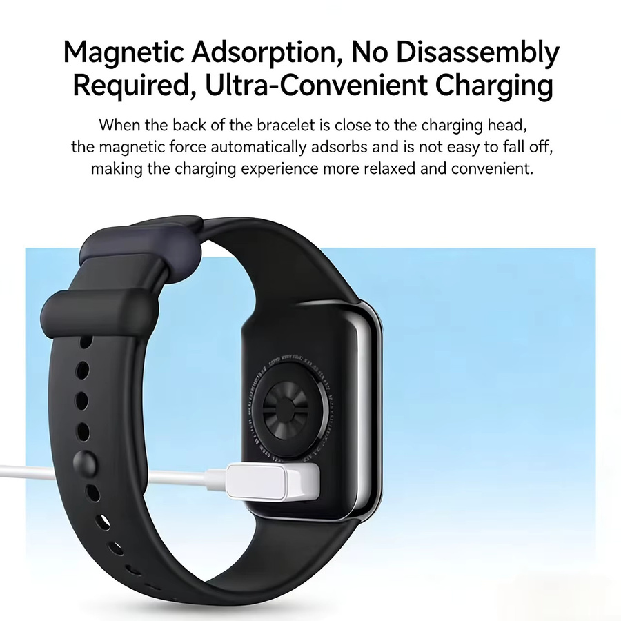 Magnetisches USB-Ladekabel für Xiaomi Mi Band 9 und Mi Band 8 (NFC-kompatibel), Farbe: Weiß - Bild 2