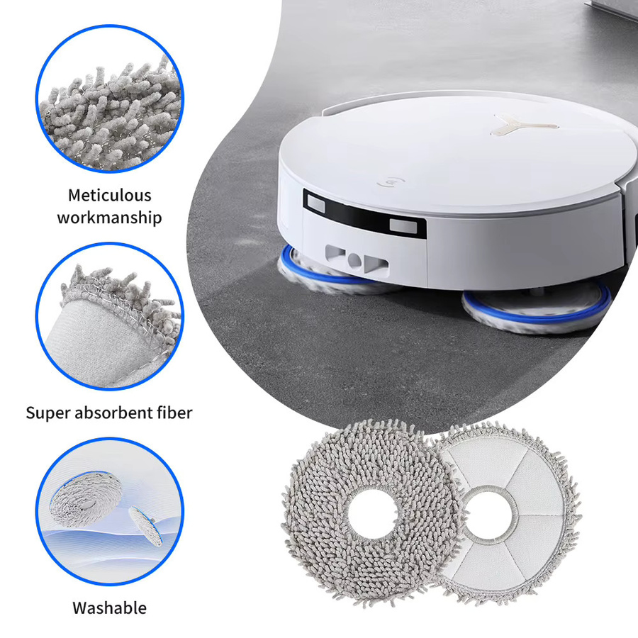 Ecovacs Deebot Ersatz Wischtuch Wischpad für X1 Omni X2 Omni T30 Pro T30s T10 T20 T50 Combo Roboterstaubsauger - Bild 4