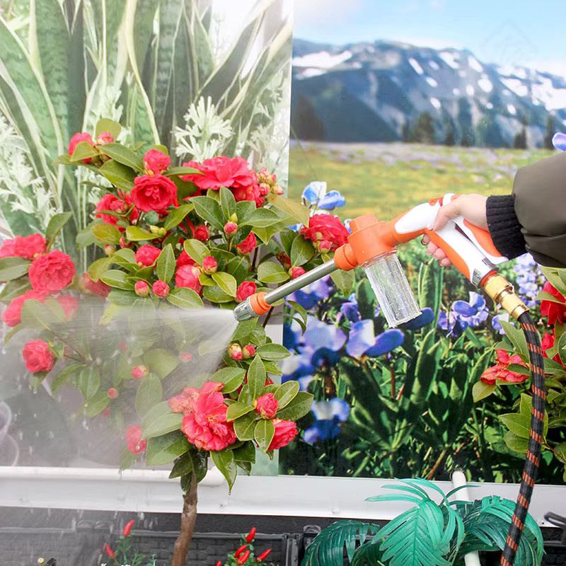 LOVFEN erweiterbarer Gartenschlauch in Blau mit 10-Muster-Sprühdüse für die Reinigung und Bewässerung - Bild 3