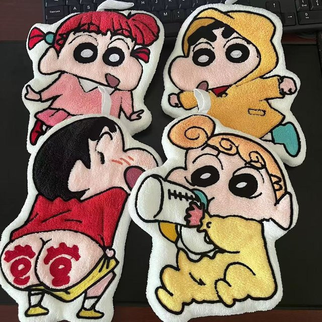 Bandai Crayon Shin Chan Anime Handtuch in Multicolour, super saugfähig und dick für Badezimmer und Küche - Bild 1