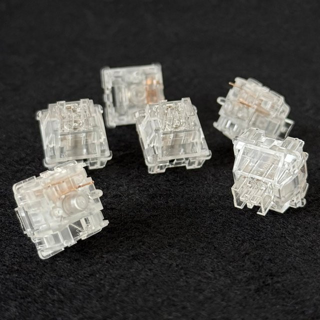 Outemu Ice Snow Lineare Mechanische Tastaturschalter, Geräuschlose 5-Pin Hot-Swap Schalter, Transparent - Bild 1