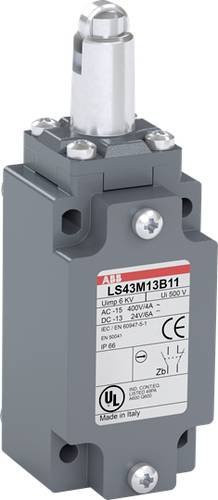 ABB Positionsschalter LS43M13B11 1SBV011613R1211 mit Kuppenstößel, 10A, grau, aus Zinklegierung, IP66 - Bild 1
