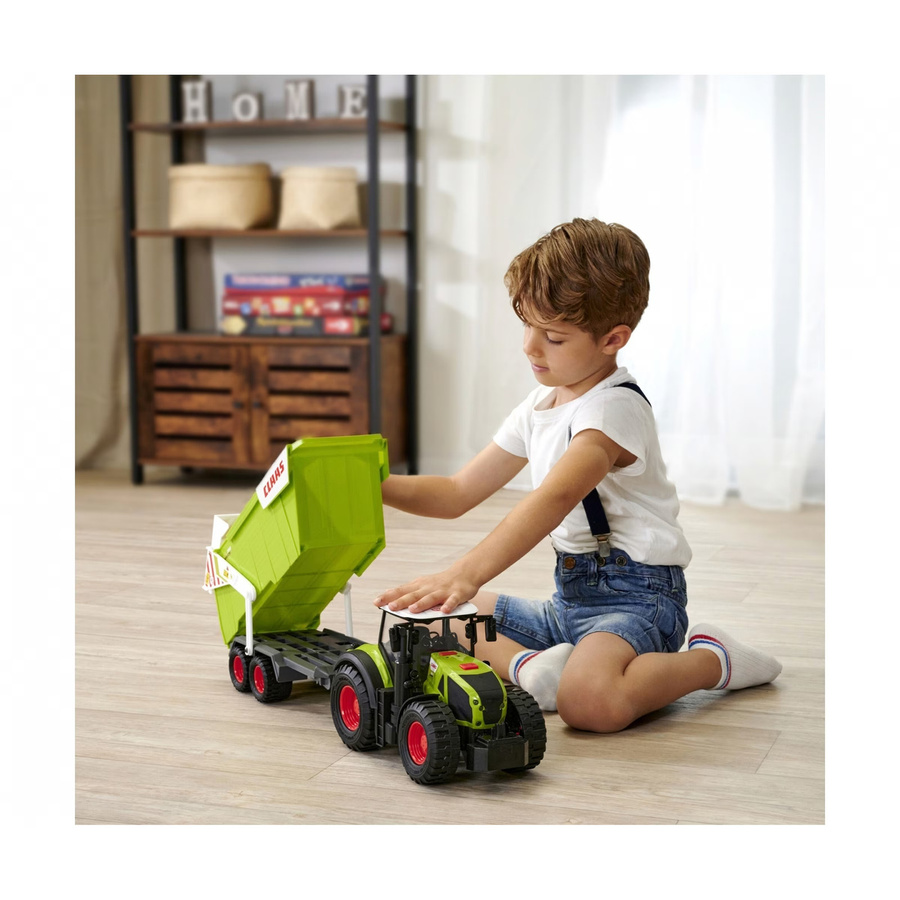 Dickie Toys Claas Traktor mit Anhänger Modell ab 3 Jahren - Bild 2