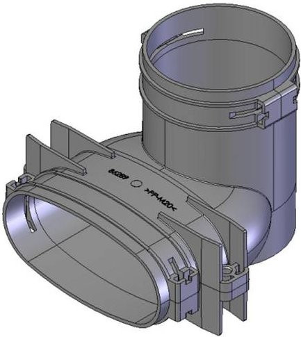 Helios Anschlussstück für Ventilatoren 3860 in Grau - Bild 1