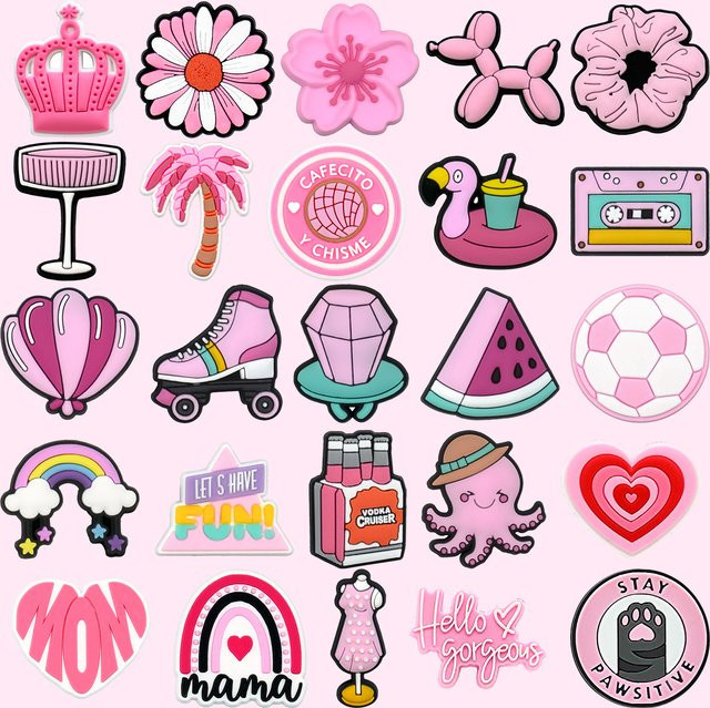 Schuhanhänger Herz, Diamanten, Rosa, Damen - Bild 1
