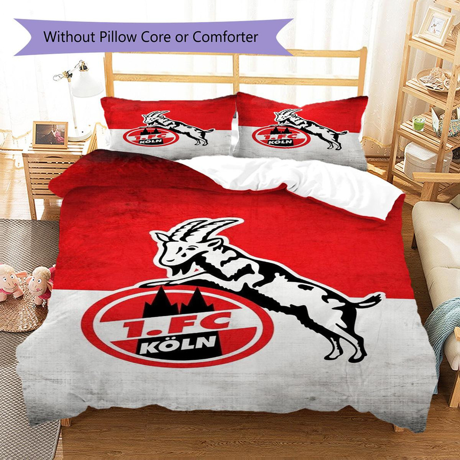 1. FC Köln Bettwäsche-Set in Weiß mit Bettbezug und 2 Kissenbezügen, B/T/H: 240 x 220 cm - Bild 6