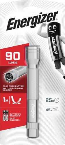 Energizer Metal Light LED Taschenlampe in Silber, batteriebetrieben mit 60lm - Bild 1