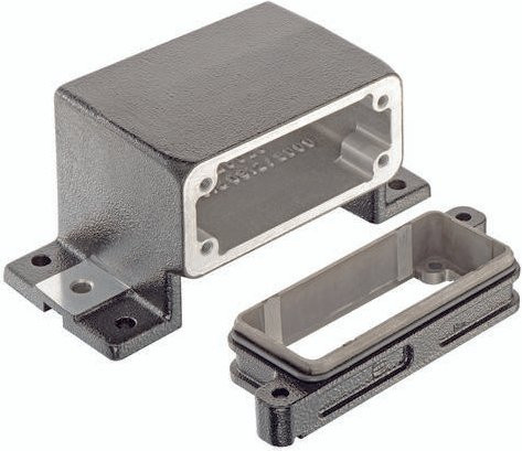 HARTING Sockelgehäuse 19 40 016 0977 19400160977 aus Edelstahl in Grau - Bild 1