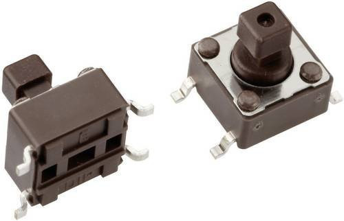 Mentor Drucktaster 1254.1007 Schwarz 12 V/DC 0.05A 1 x Aus/(Ein) tastend - Bild 1