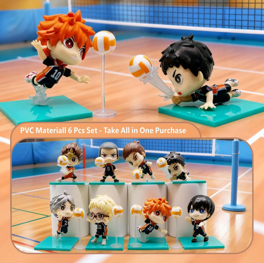 Bandai Haikyuu!! Hinata Shōyō & Kageyama Tobio Chibi Anime-Figuren, 6-8-teilige Sammlung - Bild 3