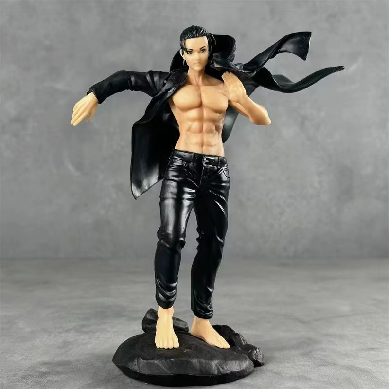 Bandai Anime Eren Jaeger Figur in Schwarz mit Umhang aus Kunststoff, Höhe: 18,5 cm - Bild 3