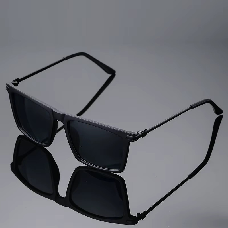 Samjune Sonnenbrille, quadratisch, Vollrand, schwarz, Herren, polarisiert - Bild 3