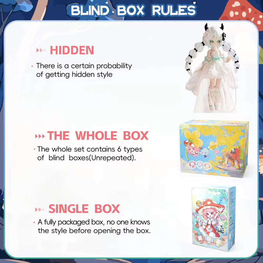 XiDonDon Pilzmyzel Anime-Figur, BJD Blind Box, Einzelfigur, Fantasy - Bild 2