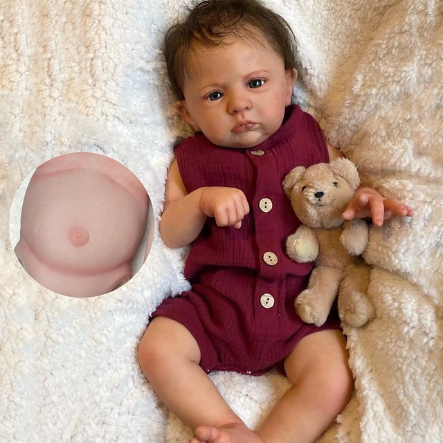 AnjoDoll Cameron Ganzkörper Vinyl Bebe wieder geborene Puppen, 18-20 Zoll - Bild 1
