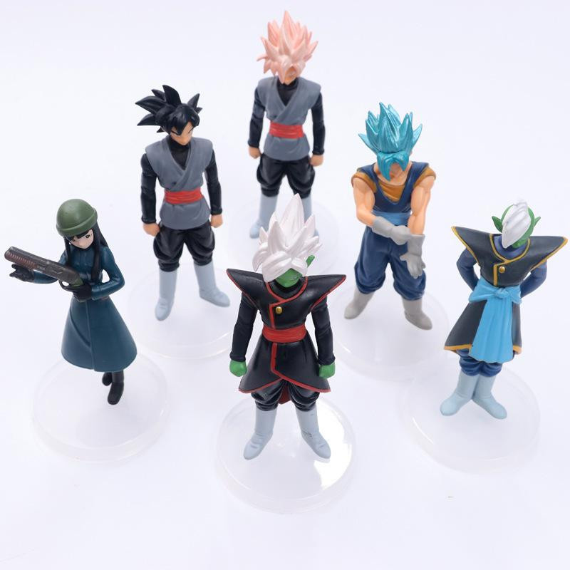 Yiran toy 1 Dragon Ball Figuren Set 6-teiliges Set Blau Rosa Schwarz 13cm - Bild 2