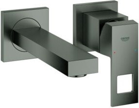 Grohe Eurocube Fertigmontageset mit Wandarm in Gunmetal Grey, Ausladung: 17,1 cm - Bild 1