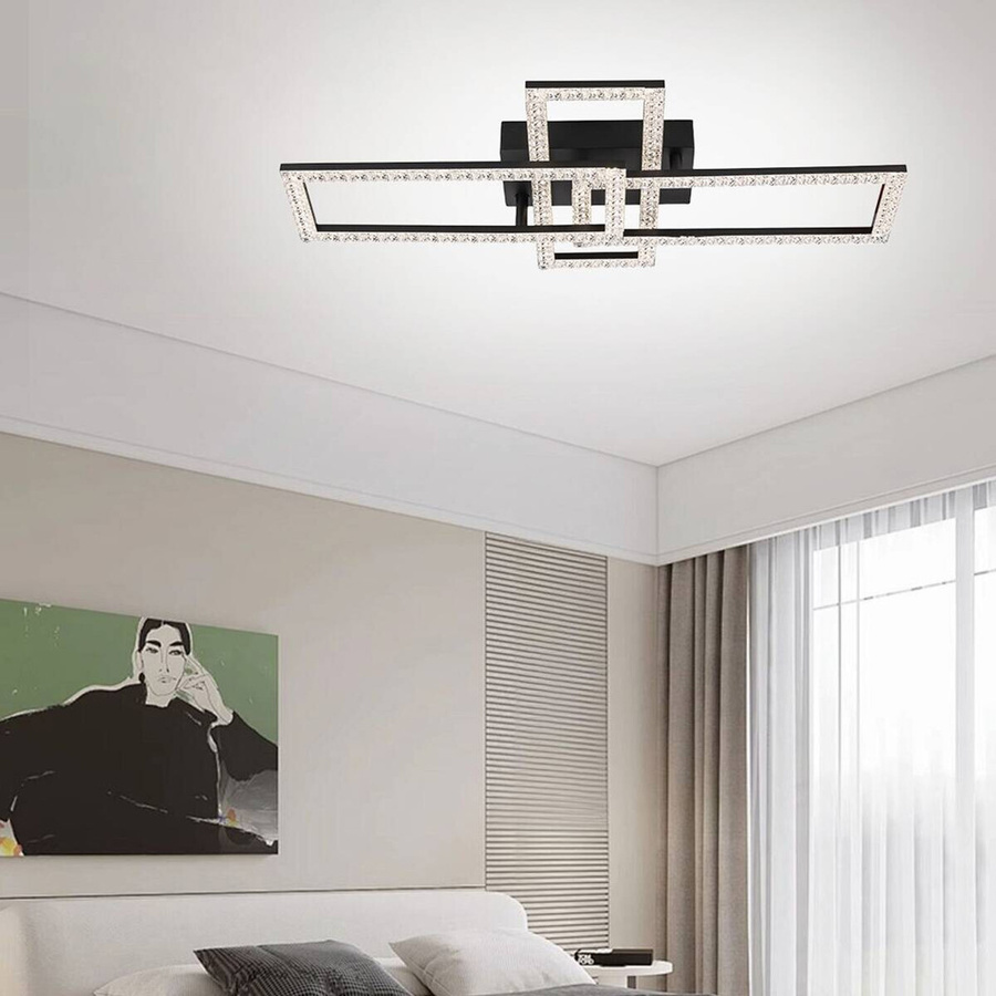 POCOline Deckenleuchte Zyra LED in Schwarz aus Kunststoff, B: 35 cm, H: 62 cm, T: 9 cm - Bild 2