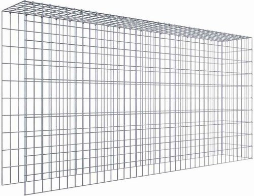 Gabiona Anbaukorb Typ 4 aus Stahl in Silbergrau, B/T/H: 100 x 200 x 30 cm - Bild 1