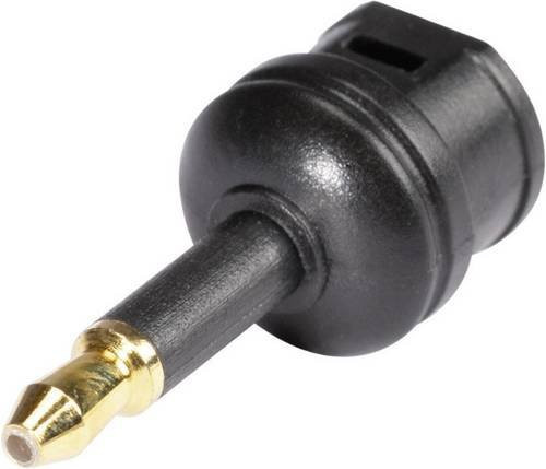 Hicon POF-711 Toslink Audio Adapter mit 1x Toslink-Buchse und 1x 3,5 mm optischem Stecker in Schwarz - Bild 1