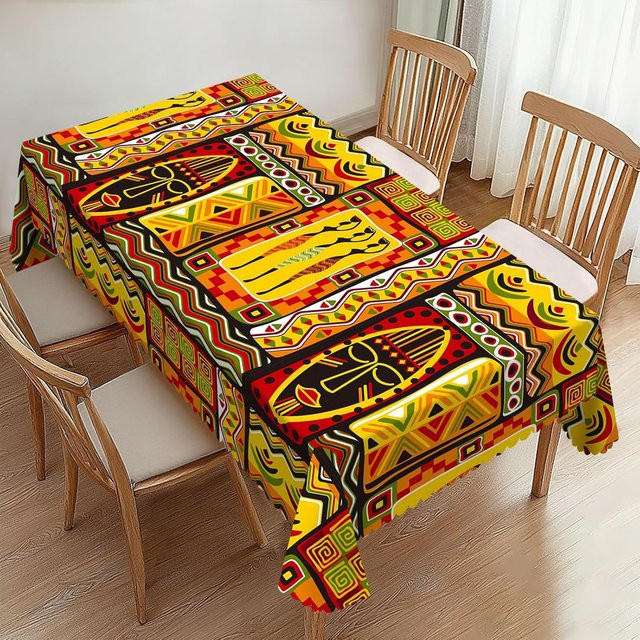JMG Household Supplies Rechteckige Tischdecke mit ethnischem Tribal-Muster in Multicolour, B/L: 100 x 160 cm - Bild 1