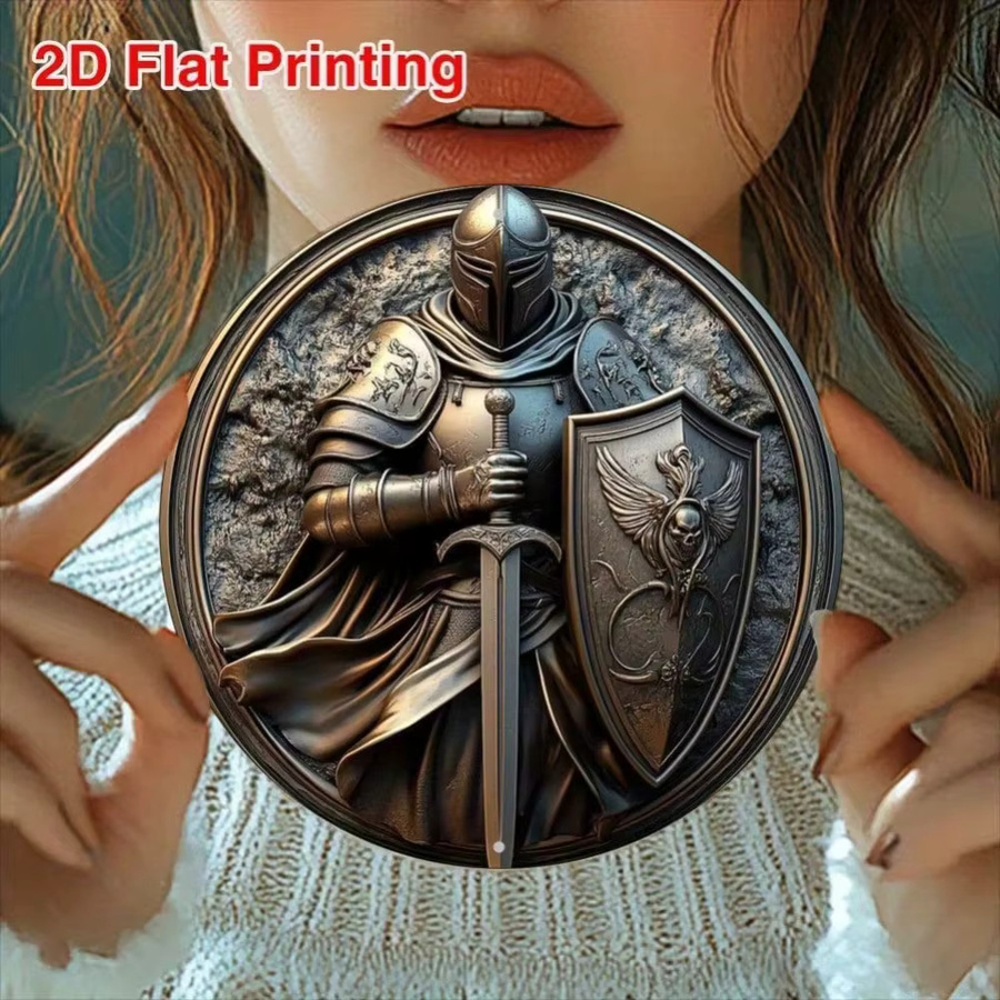 CIFBUY Ritter Wanddekoration im antiken Schloss-Stil, runde 3D-Heldenplakette für dein Wohnzimmer - Bild 2