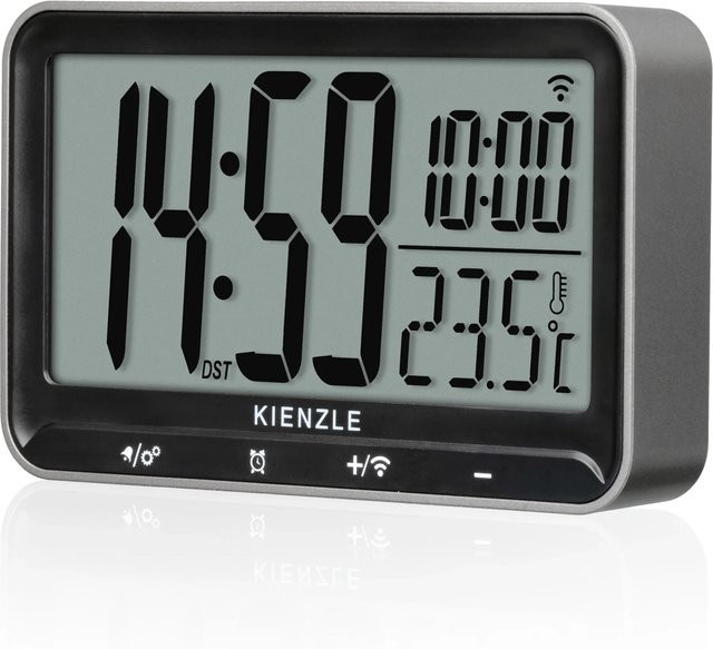 Kienzle Digitalwecker horizontal in Silber und Schwarz - Bild 1