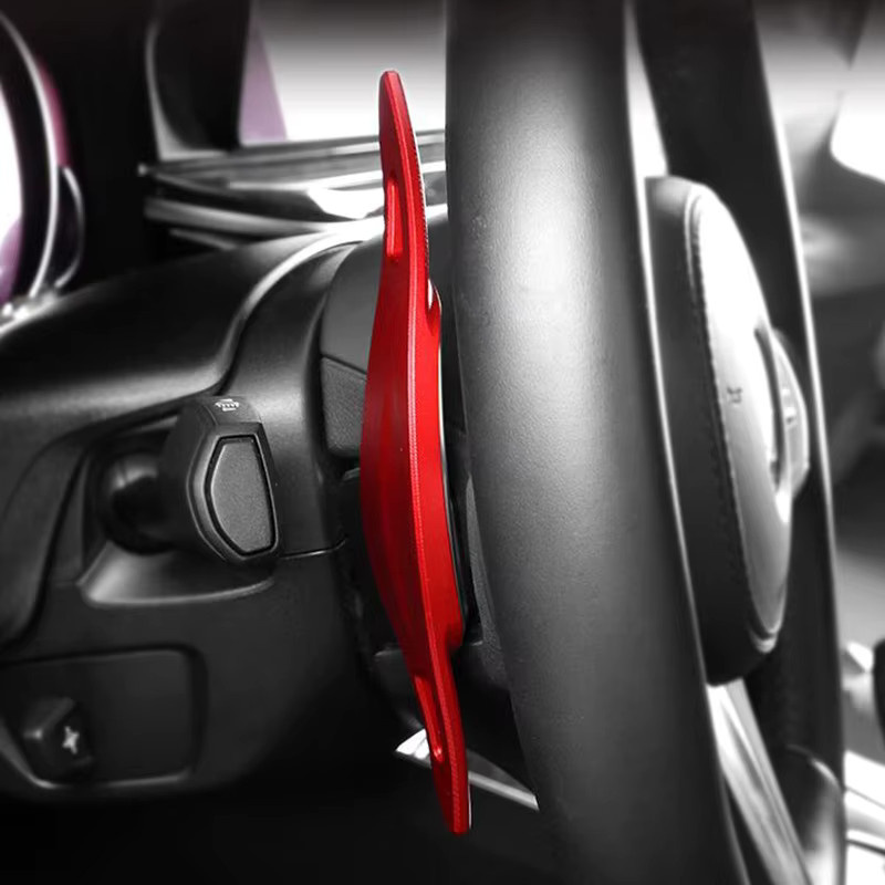 Cherk Lenkrad-Schaltwippen aus Aluminium als Verlängerungsabdeckungen für Toyota Supra GR A90 A91 MK5 2019–2022 in Schwarz, Silber oder Rot - Bild 4