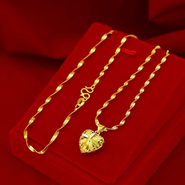 YIRAN Jewelry Halskette, 750 Roségold, Herz Anhänger, Damen, 45 cm - Bild 1