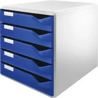 Leitz Schubladenbox DIN A4 mit 5 Schüben in Blau/Grau - Bild 1