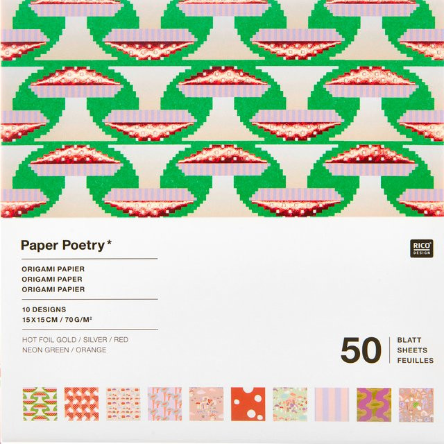 Rico Design Paper Poetry Origami Shrooom Papier Set in Mehrfarbig - Bild 1