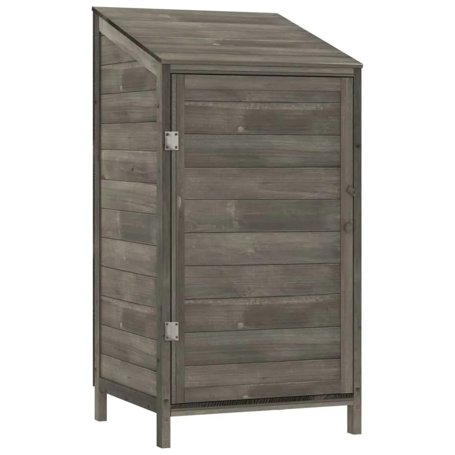 vidaXL Geräteschrank aus Massivholz Tanne, Anthrazit, B/T/H: 55 x 52 x 112 cm - Bild 2