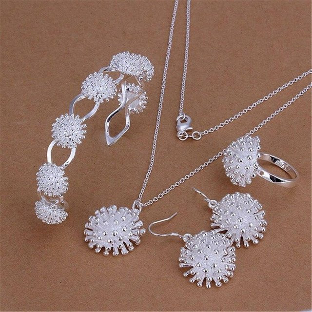 Allbestart Schmuckset 925 Silber, Zirkonia, Damen, 45 cm - Bild 1