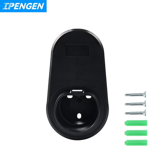 IPENGEN EV Ladegerät Wandhalterung Typ2 für elektrische Auto Ladekabel Organizer in Schwarz - Bild 1