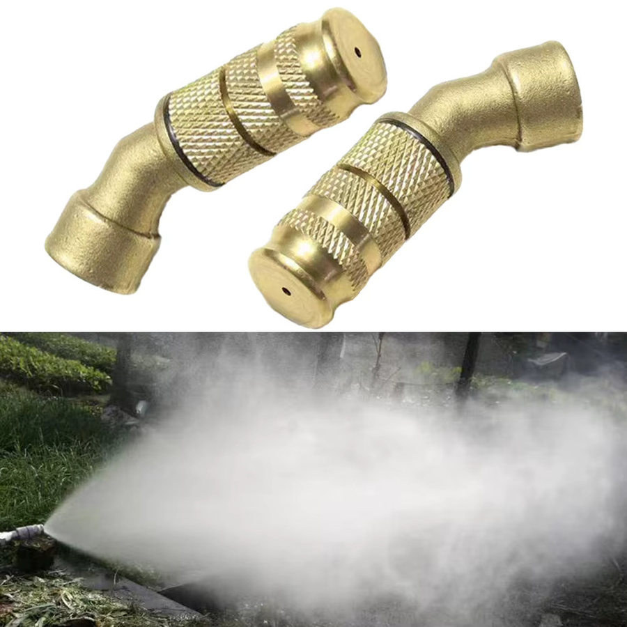 LEENKEA Messing Zerstäuber Düsen Set, 2 Stück, Gold, Einstellbare Kupfer Sprühdüsen für Elektrische Gartensprayer und Landwirtschaft - Bild 3