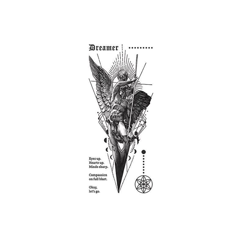 JKCODE TATTOO Bogenengel Temporäres Tattoo, Unisex - Bild 4