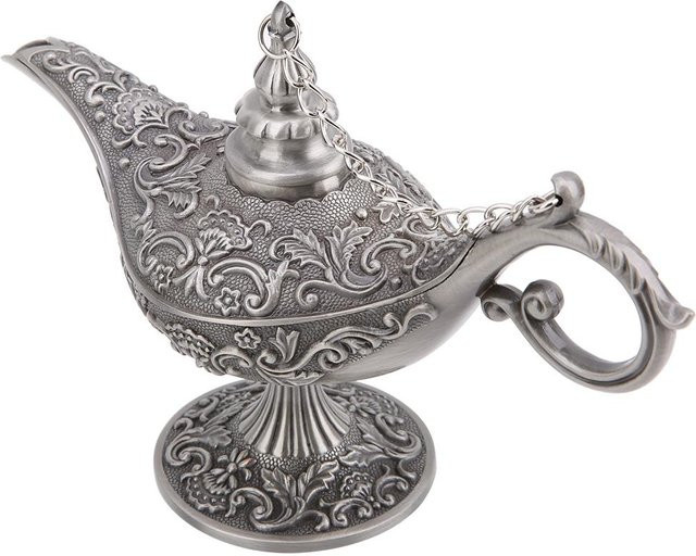 Aladdin Lampe Räuchergefäß aus Metall als dekoratives Schreibtisch Ornament - Bild 1