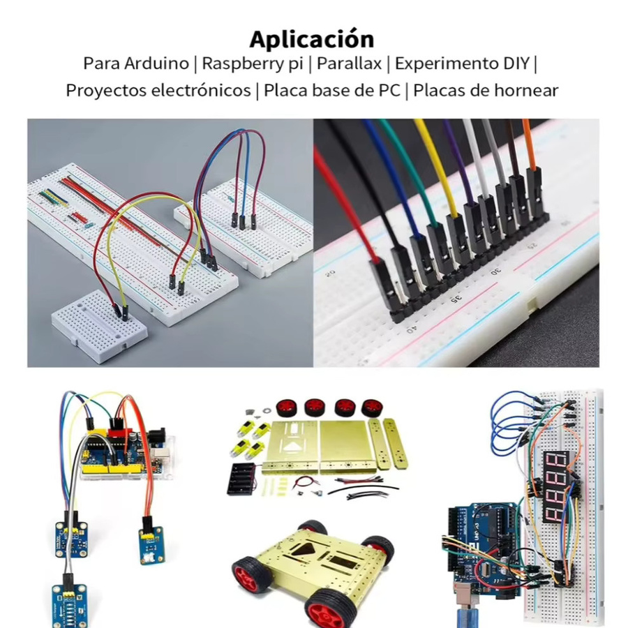 Dupont Jumper Wire Set für Arduino DIY, Mehrfarbig, verschiedene Kombinationen aus Stecker auf Stecker, Stecker auf Buchse und Buchse auf Buchse, Längen: 10 cm, 20 cm, 30 cm, 40 cm - Bild 4