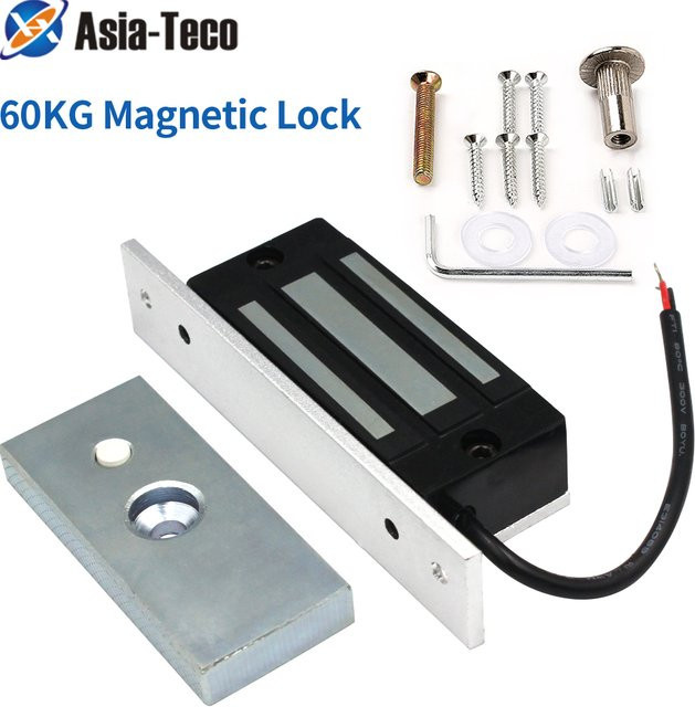 Asia-Teco Mini-Elektromagnetisches Schloss DC12V mit 60kg Haltekraft als Einbau-Seitenhalterung - Bild 1