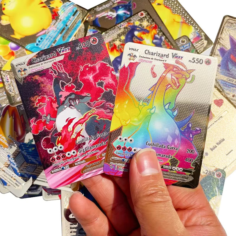 Potdemiel Pokémon Sammelkarten, Metall, Goldene, Spanisch - Bild 1